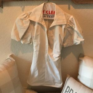 BCBG cream blouse size S